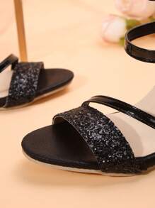 New Women Red High Heel Sandals - Black - View 4