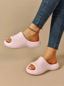 Women's Fashionable Lightweight, Soft, Thick-Soled, Anti-Slip, Wear-Resistant Slippers - Pink - View 3
