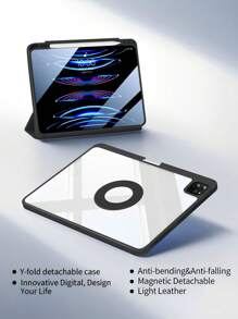 磁吸式保护壳，兼容 iPad 第十代（10.9 英寸）、iPad Air 11 英寸、iPad Pro 2（2024 年款）、iPad Air 4/5（10.9 英寸）、iPad Pro 11 英寸、12.9 英寸；磁吸式保护壳，兼容 iPad Mini 6（10.2 英寸）、第九代、第八代、第七代；720° 可旋转可拆卸后盖 - 黑色 - 查看 3