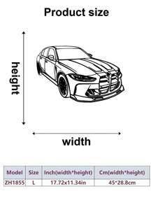 1pc Metal Car Wall Art, Creative Wall Decor, Room Decoration, Unique Modern Home Decor, Metal Wall Hanging, Gift For Car Enthusiasts, Birthday Gift, Father's Day Gift