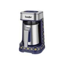 SONIFER Türkischer Kaffeebereiter mit Doppelbrühsystem, intelligentem Anti-Überlauf-Design, Temperaturregelung, 96-98°C präzise Heizung, 250ml PP Tasse, 304 Edelstahl Heizplatte, 700W Kaffeekanne