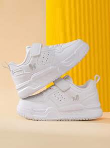 Fashionable White Sneakers, Suitable For Teenagers, Girls & Boys, Versatile For Casual Wear, Campus, Student Performance, Running, All Season