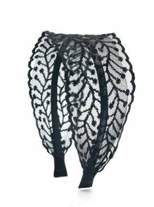 1 chiếc băng đô ren đen thêu hoa thanh lịch dành cho nữ, phụ kiện đội đầu phong cách Boho Chic cho trang phục hàng ngày, hẹn hò, ăn tối, đi chơi, băng đô cài tóc, phụ kiện tóc, phụ kiện đội đầu - màu đen - Xem 11
