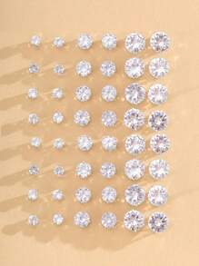 160pcs/40pcs Fashion Rhinestone Earrings, Suitable For Men And Women Parties And Daily Wear - MH2345 - View 5