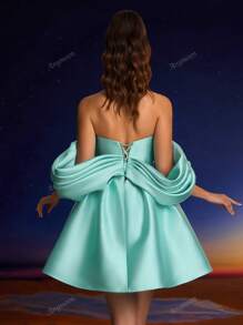 Abito elegante da sera Anymoon con decorazioni floreali 3D, adatto per balli formali, lauree, riunioni di ex alunni, feste, matrimoni e altri eventi, abito da festa, abito da invitato al matrimonio