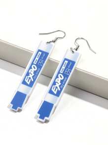 1 Cặp Bông tai thời trang & đáng yêu bằng Acrylic dành cho giáo viên, bút dạ màu, bút bảng trắng, thích hợp để phụ nữ đeo hàng ngày - Đồ dùng dạy học của giáo viên - Xem 13