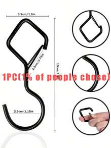 5pcs Heavy Duty S-Shaped Hooks With Safety Latch Design,Rustproof Metal Hooks For Hanging With Safety Buckle Design,Kitchen And Closet Hanging Hooks,Suitable For Plants, Pots, Towels And Bags,Hanging Plants