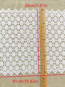 20 cm/1 Stück Baumwollspitze Blumendekoration Stoff, DIY Nähzubehör, Heimtextilienbesatz, Cut Out