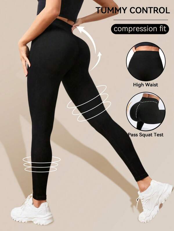 Women's High-Waisted Yoga Gym Leggings,High-Waist Stretch Skinny Sweatpants, Hip Lifting Yoga Pants, Outdoor Leisure, Suitable For Running, Cycling