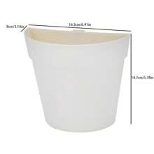 1 pièce pot à fleurs en plastique mural, vase semi-circulaire créatif pour plantes, jardinière hydroponique d'intérieur pour balcon, décoration de jardin, extérieur, jardinière, pot à plantes, jardinage