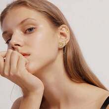 26 Pcs 20G Cartilage Earrings Set For Women Men Stainless Steel Helix Earrings Cute CZ Star Small Hypoallergenic Flat Back Stud Earrings Hoop Chain Dangle Conch Daith Helix Tragus Cartilage Piercing Jewelry - Chain Earrings Set - View 3