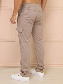 Cargo Pants Skate Khaki Streetwear Retro 6 Bags Aesthetic Pinterest Tumblr Cuffless - Màu Khaki - Xem 3
