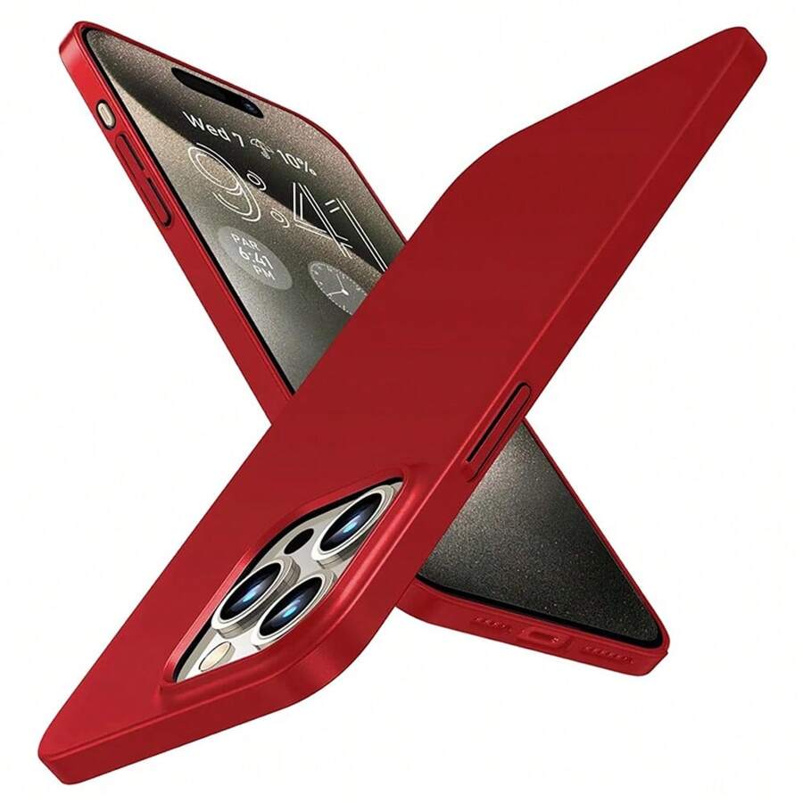 Funda de teléfono de silicona, 1 pieza, ultra delgada, ligera, de PC duro protector, compatible con iPhone 16, 15, 14, 13, 12, 11, Pro, Plus, Max, Mini, 7, 8, SE y Galaxy S25 Ultra, S24, S23 Ultra, S22, S21, S25 Edge, Serie A, resistente al agua, a los golpes, a las caídas y a los arañazos