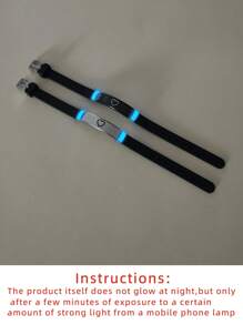 ATLVXJL 2pcs/Set Glow-In-The-Dark Minimalist Heart Decor Couple/Friendship Bracelet Set, Casual Accessory Suitable For Daily Wear, Valentine's Day And Halloween Gift
