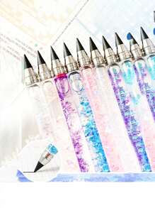 1pc Random Color Automatic Refillable Mechanical Pencil, Endless Graphite Leads, No Sharpening Needed Back To School