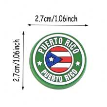 20 件/套波多黎各国旗 PVC 鞋饰，可爱狗青蛙蝴蝶花朵 PR 图案 DIY 鞋配件，适合派对节日礼物