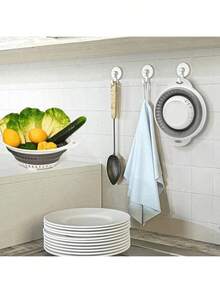 1pc Foldable Silicone Strainer, Suitable For Vegetables And Fruits, Essential Kitchen Item - Multicolor - View 11