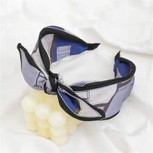 1pc New Fashion Sweet Female Headband Fresh Spring Bright Color Headband Big Bow Headband Casual Headscarf Hair Accessories, Suitable For Holiday Party Wear, Birthday Gifts, Holiday Gifts, New Hair Band Fashion Calico-Geometric Art Wide Edge Headband Hair Hoop - One Size - View 13