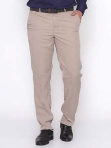 pthirillo Slim Beige Dress Pants Suit Pants - Beige - View 3