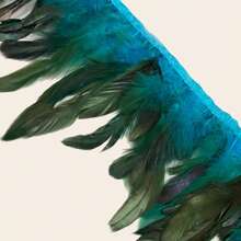 羽毛流苏装饰边 - 1 件 1 米 DIY 裙子舞蹈服服装头饰 - 节日派对装饰材料 - 彩色 - 查看 22