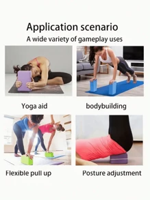 1pc Customized Yoga Block With Logo Text, Lightweight EVA Foam Yoga Brick Suitable For Yoga, Pilates, Stretching, Meditation, Dance