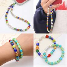 10pcs 8mm Colorful Cylindrical Beads Glass Thousand Flower Beads For Jewelry Making, Bracelets, Necklaces DIY - Craft Accessories