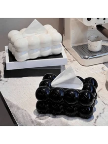 1pc Luxury Creative Plastic Tissue Box Holder, Modern Home And Car Organizer, Decorative Living Room Table Accessory, Premium-Quality Unique Design Tissue Dispenser - Multicolor - View 5