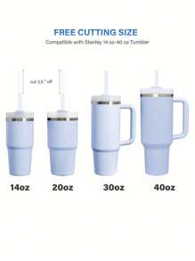 Replacement Straw Compatible With 14oz-40oz Tumbler,Reusable Long Straw With Straw Cleaning Brush,12.2inch Plastic Straw For Cup,Bottle Accessories,School Supplies - Multicolor - View 4