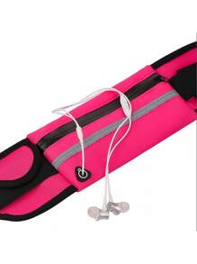1 Stück Sports Laufhüfttasche, Sports Laufgürtel mit Reißverschluss, hochelastischer Nylon-Hüfttasche, Unifarben, multifunktionale Fitnesszubehör, wasserdicht mit Handyfach für Herren und Damen, Radfahren, Wandern, Outdoor-Aktivitäten
