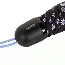 ShedRain Mini Manual Compact Umbrella - Navy Blue: Telescoping Shaft, Floral Pattern, 38" Span - 1 - View 5