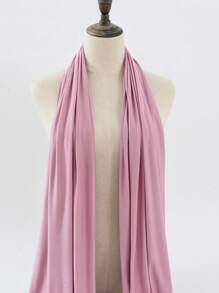 1Pc Scarf For Women Chiffon Hijab Set Muslim Head Scarves Headwrap - Pink - View 7