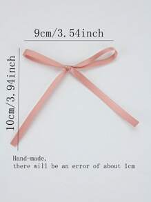 20pcs Ribbon Bow Flower Gift Wrapping, Cake Decor, Handmade Sewing Accessory Bows, DIY Jewelry Hair Accessories - Bean Paste Color - View 3