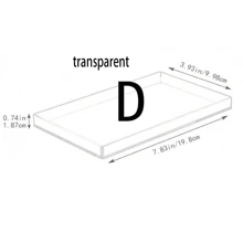 1 conjunto de organizador de bandeja de acrílico transparente/preto, suporte para cosméticos, joias, maquiagem, banheiro, cozinha, balcão, luz de luxo - Multicolorido - Ver 8