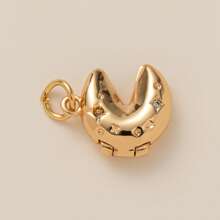 1PC Lucky Biscuit With Opening And Closing, Flower Love, Eight Pointed Star, Sun DIY Handmade Pendant, Women's Gift, Gold Plated