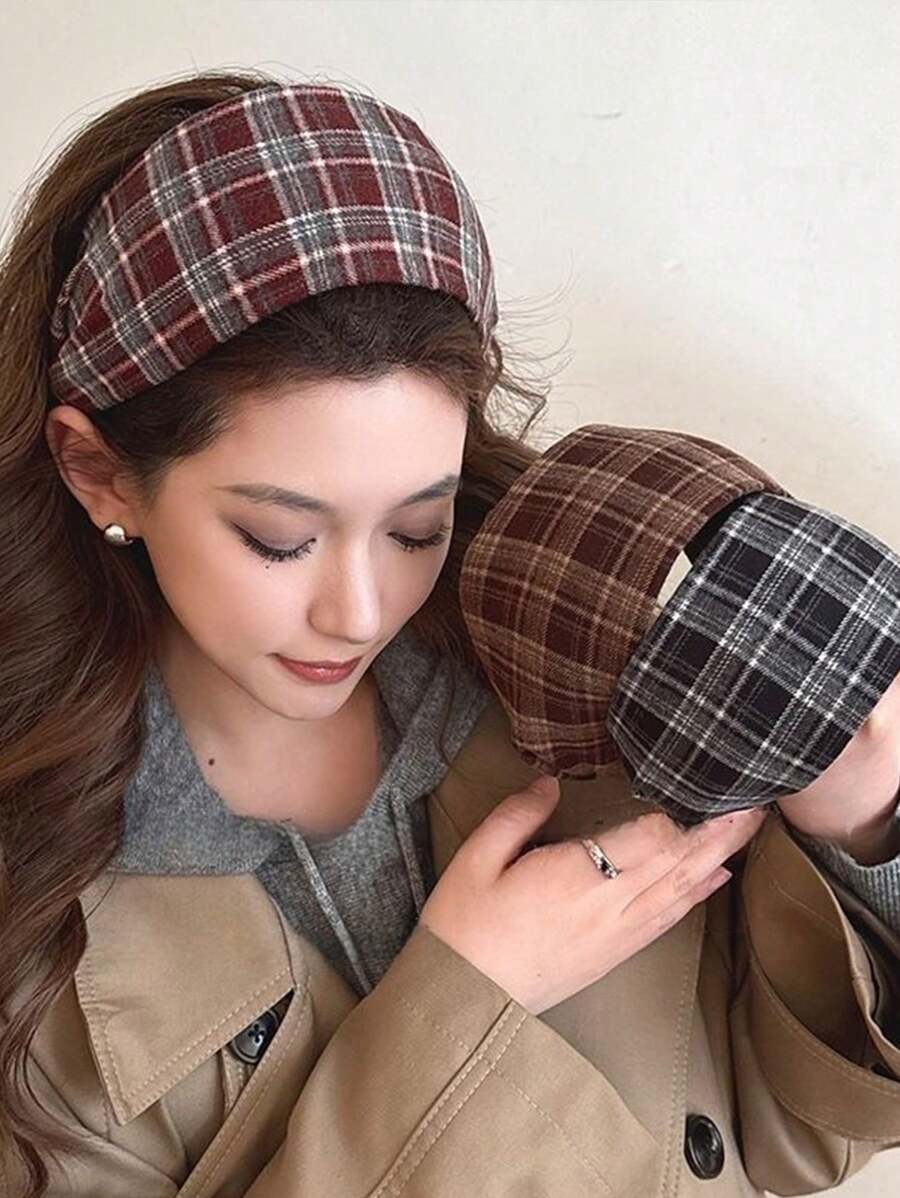 Haoying 1pc Women Striped Casual Polyester Hairband, All Season - Multicolor - View 1