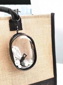 2/1 Peça Bolsa de Armazenamento de Cabo de Dados Portátil Transparente, Mini Bolsa de Armazenamento com Zíper, Bolsa de Armazenamento Multifuncional Compacta, Estojo para Fones de Ouvido e Carregador com Chaveiro, Bolsa para Pulseira, Bolsa para Maquiagem, Acessórios de Viagem Transparentes e Suprimentos Escolares