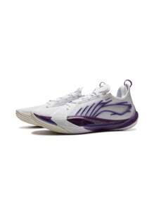 Li-Ning SONIC XIII 男士籃球鞋 專業運動 ABAV025 ABAV075 官方商店 - 白/礦紫色 - 查看 4