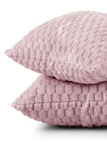 Kit Of 2 Cushion Covers 45cmx45cm Velvety In Soft Decorative Plush With Zipper - Todas las frutas - Ver 2