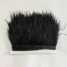 两种尺寸的柔软仿羽毛流苏，8-10厘米/3.15-3.94英寸，适用于DIY工艺品、服装、婚纱、缝纫配件、服饰装饰、丝带饰边羽毛。