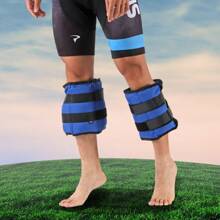 Multi-Use Exercise Weights - Adjustable Ankle/Wrist Straps For Fast Calorie Burning & Muscle Tone - Blue - View 11