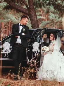 10 piezas de lazos decorativos para coche de boda, lazos de regalo para envolver, lazos de cinta rosa/blanca/roja para puerta de coche de boda, decoración de boda, cintas para decorar escaleras, manijas, regalos de boda, adecuados para decorar mesas y sillas de boda, decoración de regalos, cajas o decoración floral, decoración de aniversario - Multicolor - Ver 3