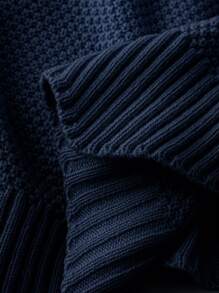 Plus Size Casual Solid Color Crew Neck Knitted Sweater Vest Top