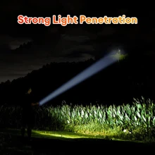 Superhelle LED-Taschenlampe, wiederaufladbar über USB, tragbarer Handscheinwerfer mit hoher Leistung für sehr lange Entfernungen, Suchscheinwerfer, ideal für Outdoor, Camping, Wandern, Notfälle