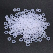 100 Peças Clipes de Silicone Brancos Encantos Espaçadores de Segurança de Silicone para Fazer Pulseiras de Encantos, Colares, Joias em 5/6/7/8/9/12 mm