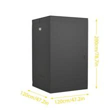Froadp Namiot do uprawy w szklarni z odblaskowym namiotem do uprawy Mylar 600D Oxford Fabric + PE + Metal Tube Indoor Grow Tent, do uprawy roślin w szklarni - Czarne - Zobacz 7