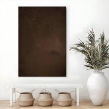 1 Pc Framed Textured Dark Brown Abstract, Minimalist Neutral Wall Art Canvas Poster Painting Wall Decor For Bedroom Living Room - 香檳色 - 查看 4