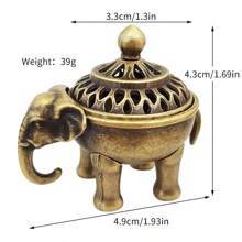 Arzător de tămâie pentru animale, Arzător de tămâie de elefant cu capac, Arzător de tămâie din metal, Colector de cenușă, Decor pentru casă/birou, Arzător de tămâie vintage, Bază pentru arzător de tămâie cu broaște, Suport portabil pentru tămâie, Decor pentru arzător de tămâie Zen, Romantic clasic european, Cină, Decorare interioară cu lumânări, Decorare camere - Multicolor - Vizualizare 12