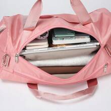 1PC Sports Fitness Bag For Women, Wet And Dry Separation, Swimming Training Bag, Short-Distance Travel Luggage Bag, Handbag, Men's Bag, Shoulder Travel Bag, Yoga Bag, Clothing Storage Bag, Large Capacity, Independent Shoe Compartment, Solid Color, Simple And Versatile Leisure Bag, Mommy Outing Bag, Maternity Bag
