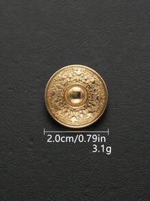 Set de 8 piezas/paquete de botones grandes y redondos con textura vintage y diseño de tótem, adecuados para uniformes, ropa especial, decoración, camisas, suéteres, trajes, abrigos, chaquetas, botones de metal, accesorios de costura DIY de artesanía