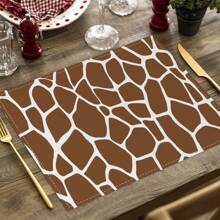 2/4pcs Simple Geometric Square Placemats, Abstract Neutral Style Artwork In Black & White, Blue, And Brown Linen Tablemats, Suitable For Daily Dining Table, Kitchen, Dining Room Decor, Home Decor, Holiday Decor, Tabletop Decor, Outdoor Picnic Decor, And Gifts, 12x16.5 Inches